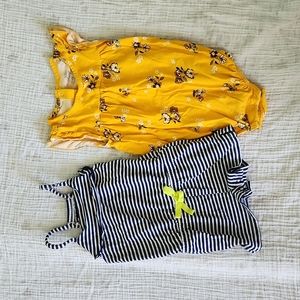 2 12m girl's rompers